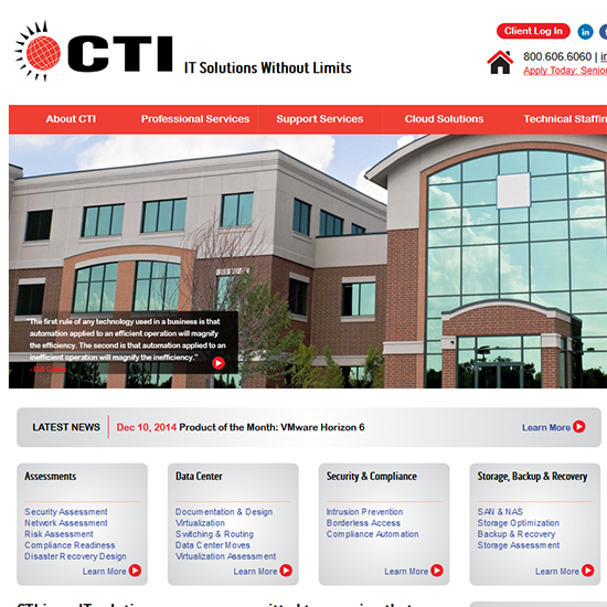 CTI website screenshot