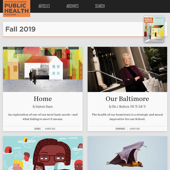 JHSPH Magazine Screensho