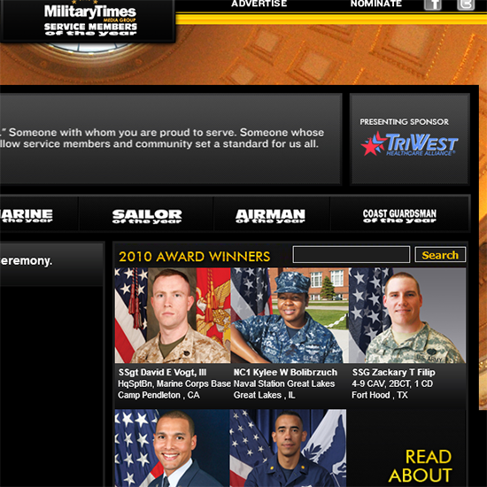 MilitaryTimes SMOY screenshot
